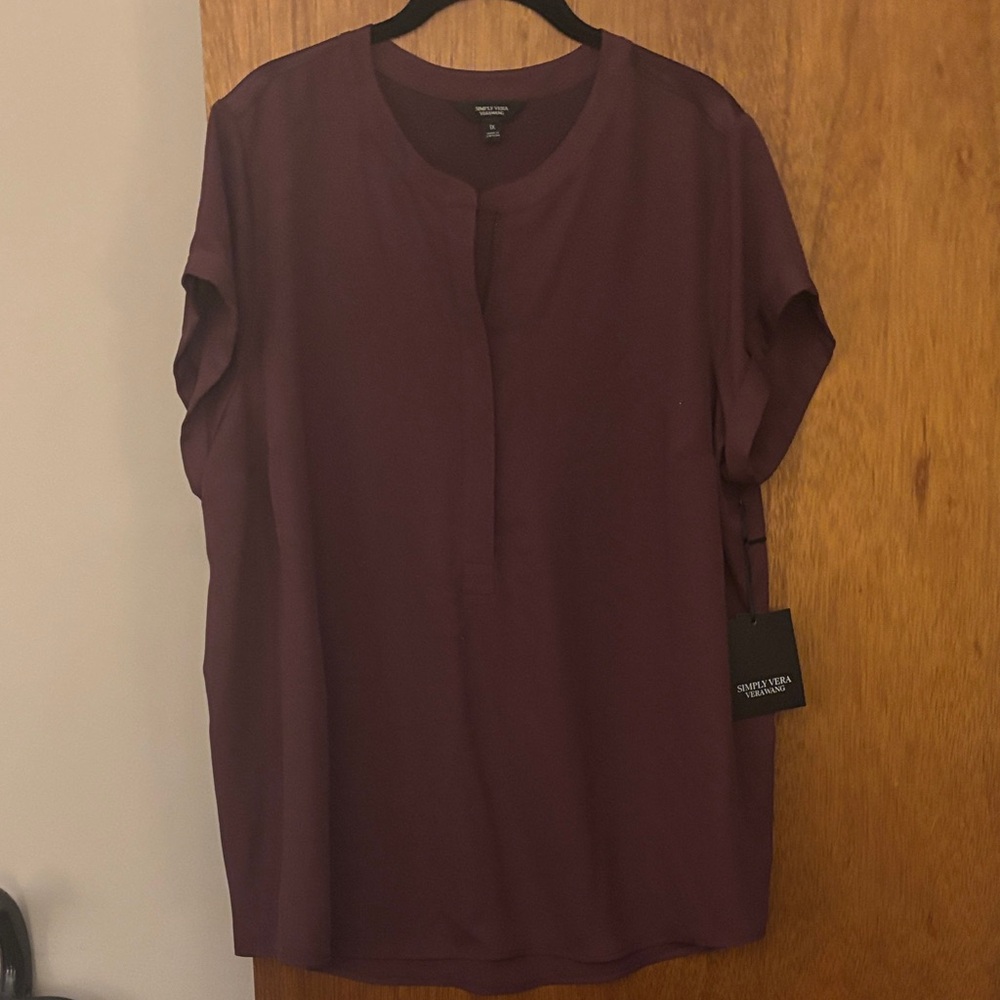 Vera Wang Deep Purple Women's Blouse